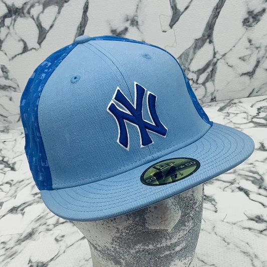 New Era Cap Lt.Blue Half MLB Logo All Over 59FIFTY NY Yankees Limited Edition
