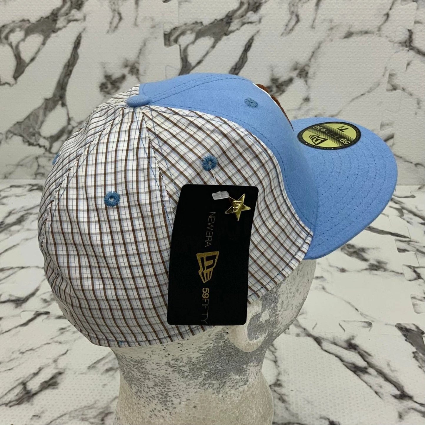 New Era Cap Lt Blue | Brown | White Plaid 59FIFTY NY Yankees Limited Edition