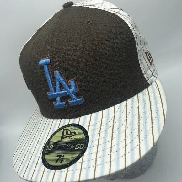 Men's New Era Cap Brown | White Pinstripes LA Dodgers 59FIFTY LIMITED EDITION