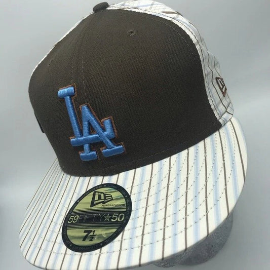 Men's New Era Cap Brown | White Pinstripes LA Dodgers 59FIFTY LIMITED EDITION