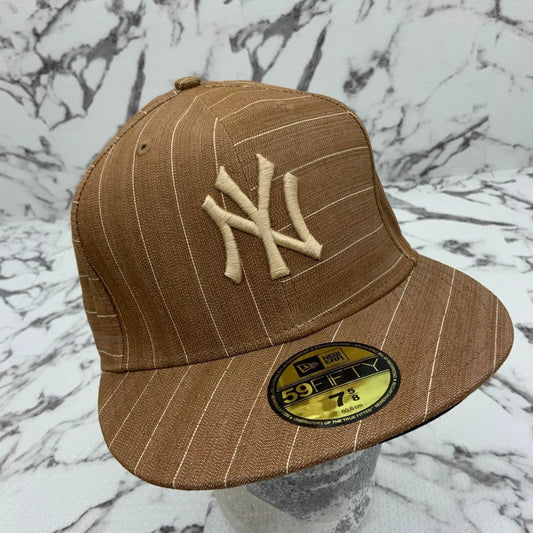 New Era Cap MLB NY Yankees Rust | Beige Pinstripes 59FIFTY