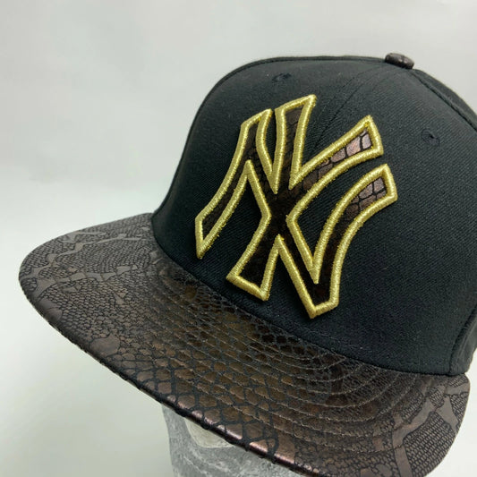 New Era Cap MLB NY Yankees Black Gold Snake Print 59FIFTY Hat