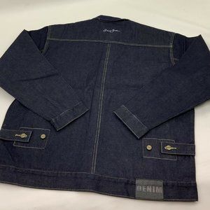 Men's Sean John Dark Blue Casual Denim Jacket NWT