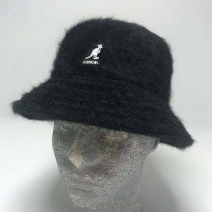 Men's Kangol Black Lahinch Furgora Casual Bucket Hats NWT