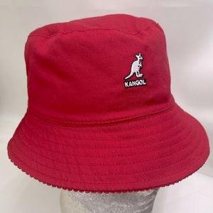 Men's Kangol Red Reversible Fred Segal Corduroy Bucket Hat NWT