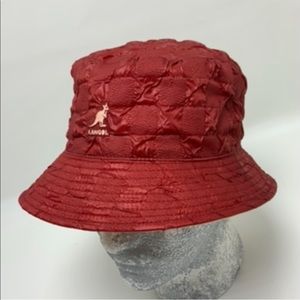 Men's Kangol Burgundy | Peach Reversible Casual Bucket Hat NWT