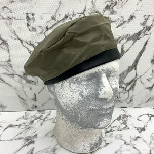 Men's Kangol Nylon Plush Reversible Gardenia | OIive Green | Black Beret Hat NWT