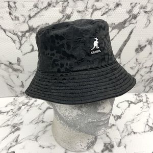 Men's Kangol Grey | Black Embossed Reversible Bucket Hat NWT