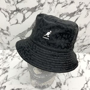 Men's Kangol Grey | Black Embossed Reversible Bucket Hat NWT