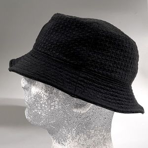 Men's Kangol Black Embossed Reversible Casual Bucket Hats NWT