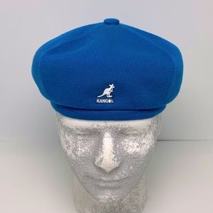 Men's Kangol Blue Bamboo Jax Beret Hat NWT