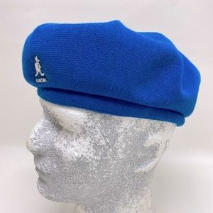 Men's Kangol Blue Bamboo Jax Beret Hat NWT