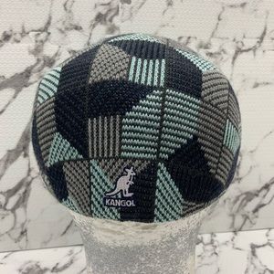 Men's Kangol Black | Aqua | Grey Tiled 507 Hat NWT