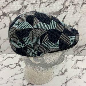 Men's Kangol Black | Aqua | Grey Tiled 507 Hat NWT