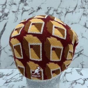 Men's Kangol Burgundy | Yellow | Brown Motherboard 504 Hat NWT