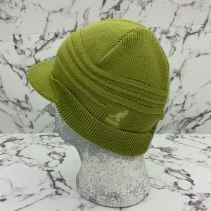 Men's Kangol Lime Green Random Rib Pulled On with Peak Beanie NWT