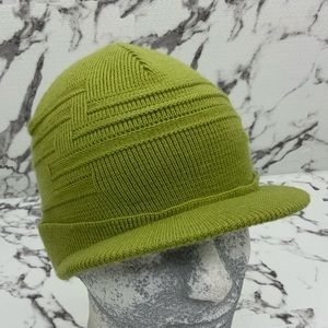 Men's Kangol Lime Green Random Rib Pulled On with Peak Beanie NWT