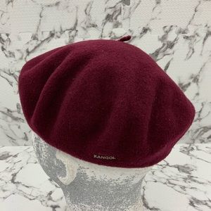 Men's Kangol Anglobasque Burgundy Wool Beret Hats NWT