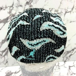 Men's Kangol Wave Camo 507 Black | Lt Aqua | White Casual Hat NWT