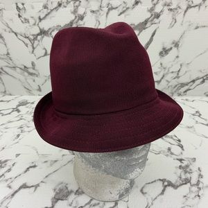 Men's Kangol Tropic Fedora Burgundy Hat NWT