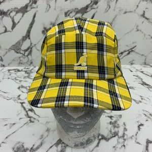 Men's Kangol Summer Plaid 5 Panel Black | Yellow | White Baseball Casual Caps NWT