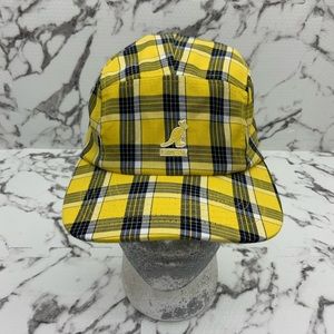 Men's Kangol Summer Plaid 5 Panel Black | Yellow | White Baseball Casual Caps NWT