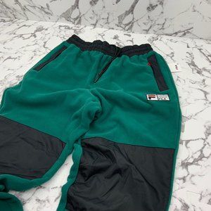 Men's Fila Green | Black Full Zip Fleece Vest Casual Tracksuits Outfits Sets NWT