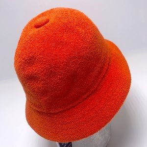 Men's Kangol Orange | White Bermuda Casual Bucket Hat NWT