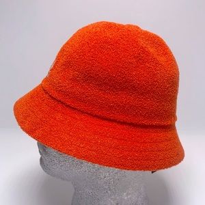 Men's Kangol Orange | White Bermuda Casual Bucket Hat NWT