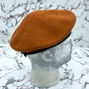 Men's Kangol Wool Telephone Cognac Beret Hat NWT