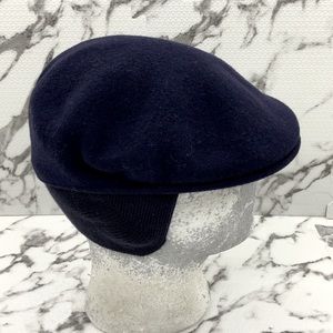 Men's Kangol Navy Earlap Wool 504 Hat NWT