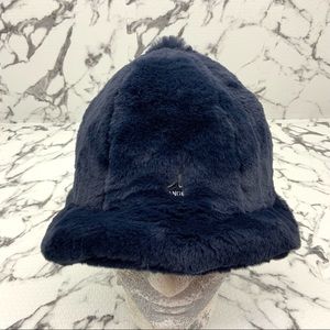 Men's Kangol Navy Faux Fur Fuzzy Casual Hat NWT