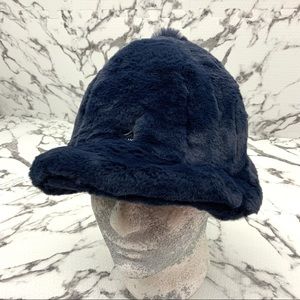 Men's Kangol Navy Faux Fur Fuzzy Casual Hat NWT