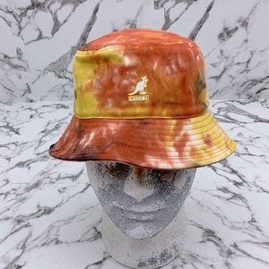 Men's Kangol Orange | Navy | Yellow | White Tie Dye Bucket Hat NWT