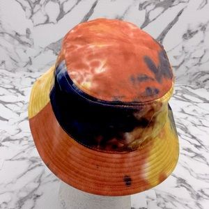 Men's Kangol Orange | Navy | Yellow | White Tie Dye Bucket Hat NWT