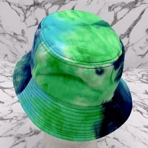 Men's Kangol Lime Green | Navy | White Tie Dye Bucket Hat NWT