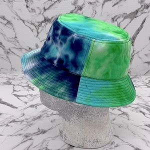 Men's Kangol Lime Green | Navy | White Tie Dye Bucket Hat NWT