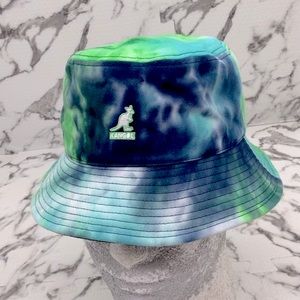 Men's Kangol Lime Green | Navy | White Tie Dye Bucket Hat NWT