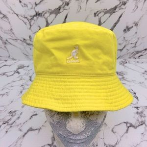 Men's Kangol Canary Yellow Washed Bucket Hat NWT