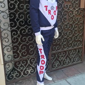 Men's Troop Navy | White | Red Windbreaker Fashion Tracksuit NWT