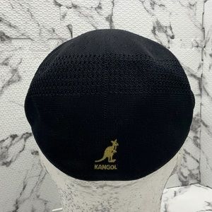 Men's Kangol Black | Gold Tropic 504 Ventair Casual Hat NWT