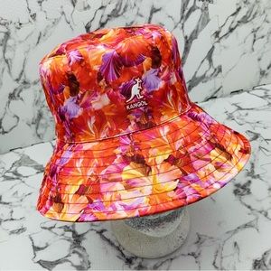 Men's Kangol Floral Reversible Orange | Purple | Yellow | Red Lahinch Bucket Hat NWT