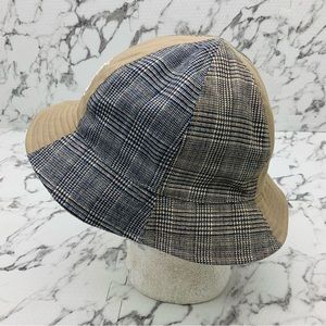 Men's Kangol Work Leisure Reversible Khaki Plaid | Brown Casual Bucket Hats NWT