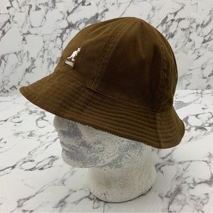 Men's Kangol Work Leisure Reversible Khaki Plaid | Brown Casual Bucket Hats NWT