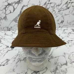 Men's Kangol Work Leisure Reversible Khaki Plaid | Brown Casual Bucket Hats NWT