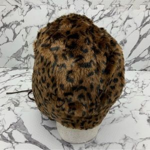 Men's Kangol Leopard Faux Fur Trapper Hat NWT