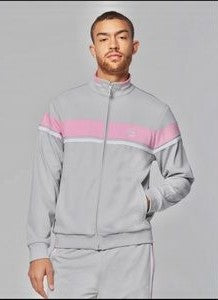 Men’s Sergio Tacchini Lt Grey | Pink | White Casual Tracksuit NWT