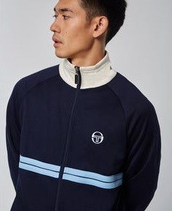 Men’s Sergio Tacchini Navy | Natural | Sky Blue Striped Casual Tracksuit NWT