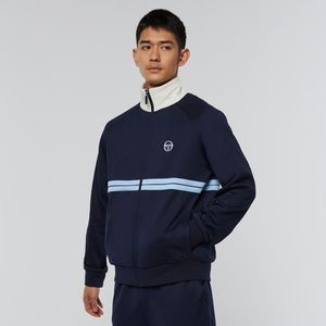 Men’s Sergio Tacchini Navy | Natural | Sky Blue Striped Casual Tracksuit NWT