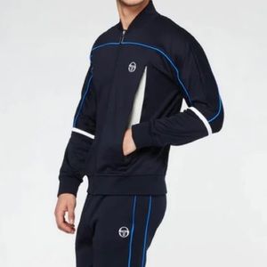 Men’s Sergio Tacchini Navy | Royal Blue Pipping Casual Tracksuit NWT